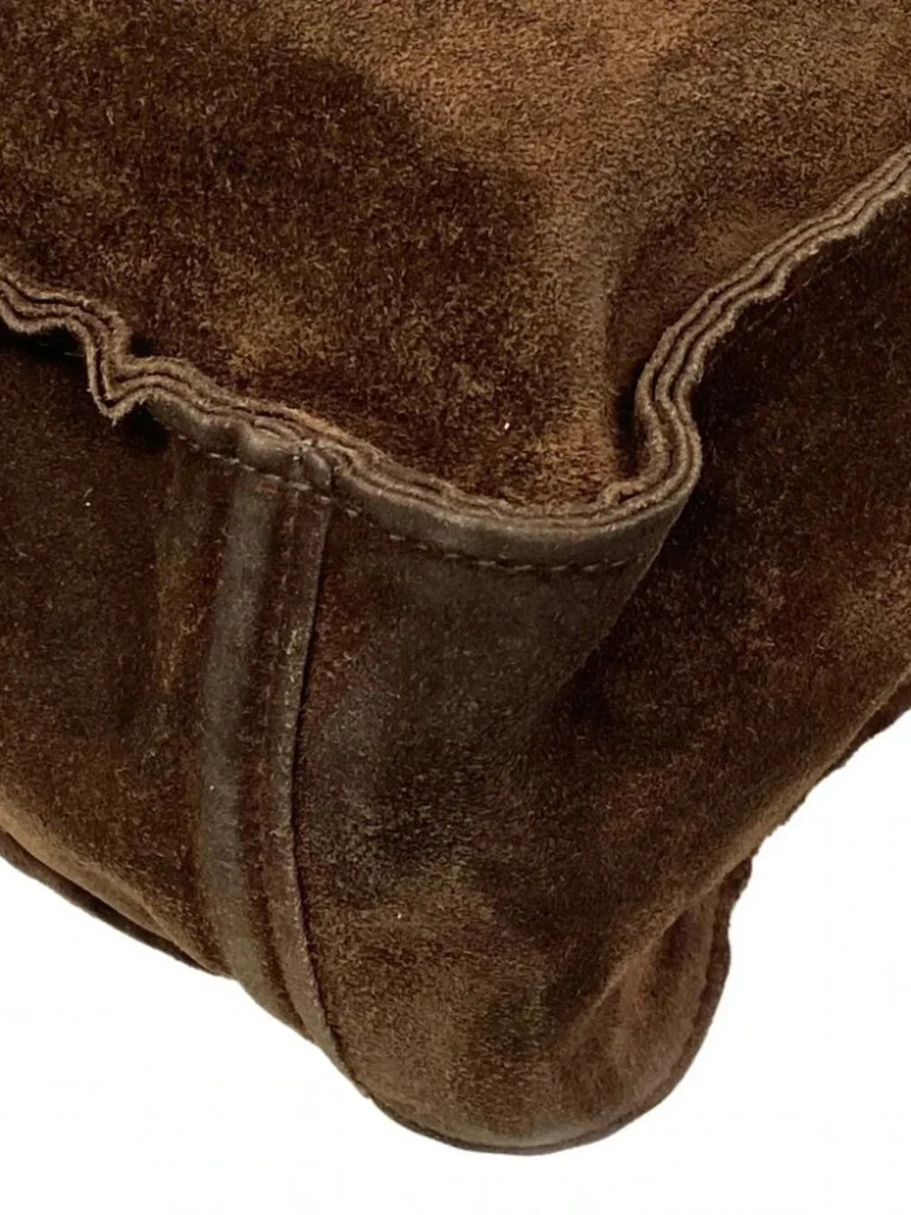 CHANEL Brown Suede Tote Bag